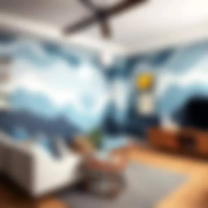 Trendsetting interior design featuring wall paint designs