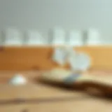 Wood surface prepared for painting with wall paint