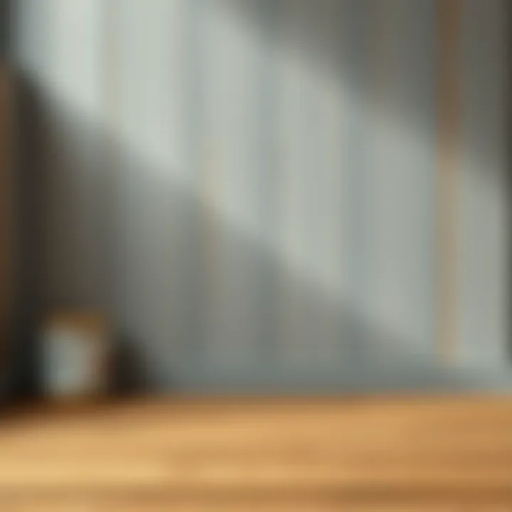 Finished wooden surface painted with wall paint