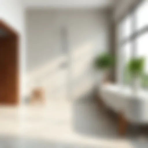 Elegant wall tiles used as flooring in a modern interior