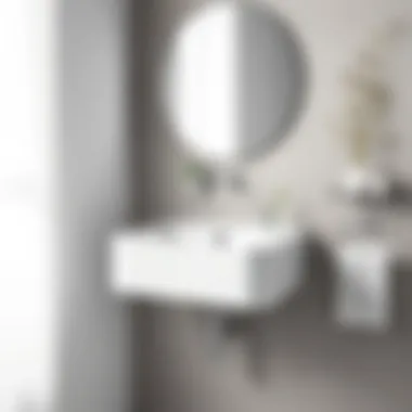 Finalized wall-mounted sink ready for use