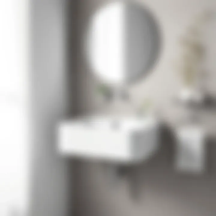 Finalized wall-mounted sink ready for use