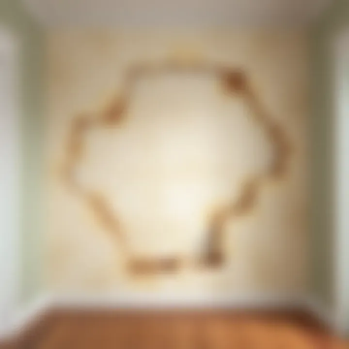 Revealed Wall Surface An interior wall revealing its original surface after wallpaper removal