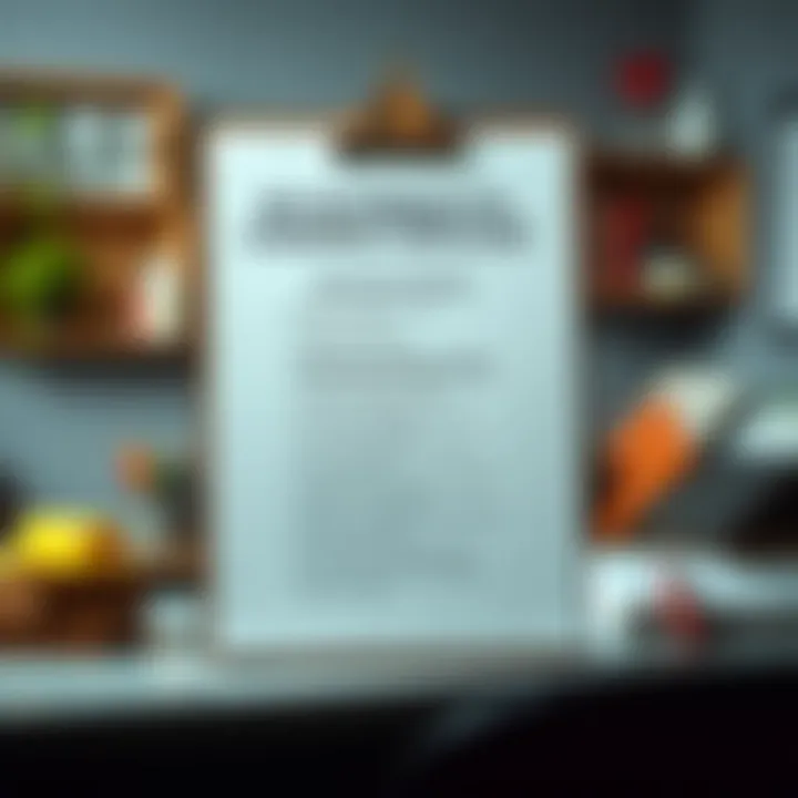 A checklist of cleaning tasks displayed on a clipboard for systematic cleaning