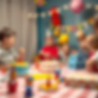 Fun games set up for a birthday celebration