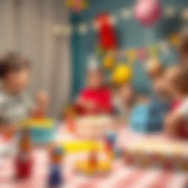 Fun games set up for a birthday celebration