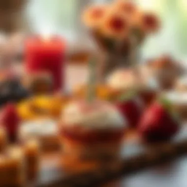 Delicious homemade treats arranged for guests