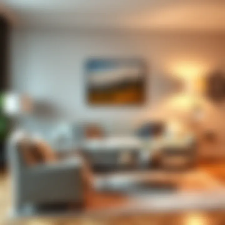 Stylish Living Room with Reupholstered Sofa A stylish living room featuring a reupholstered sofa