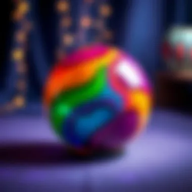 Creative sphere design in vibrant colors