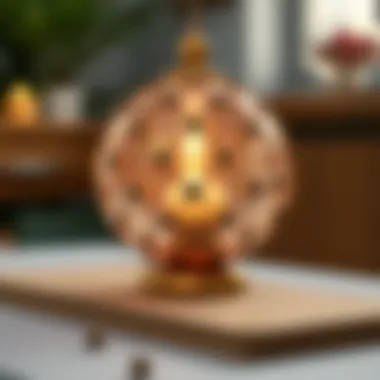 Finished handmade sphere exhibiting artistic flair