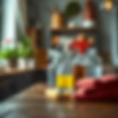 Effective cleaning solutions on a table