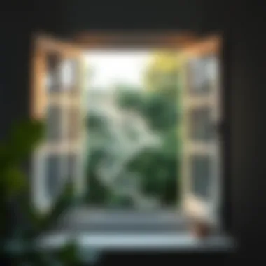 Fresh air flowing through an open window