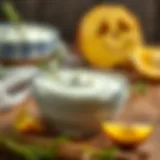 Freshly prepared yogurt in a bowl