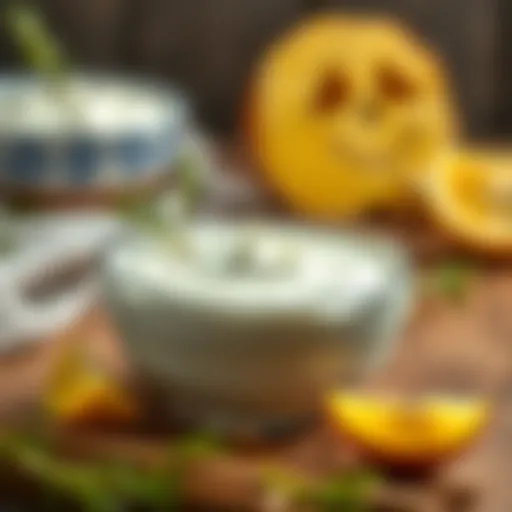 Freshly prepared yogurt in a bowl