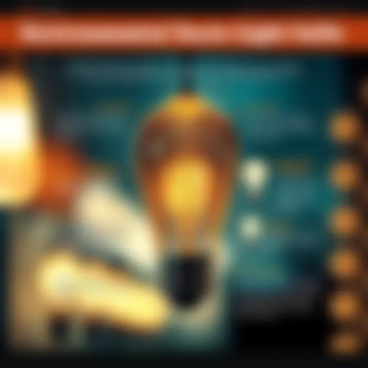 An infographic detailing the environmental impact of light bulbs