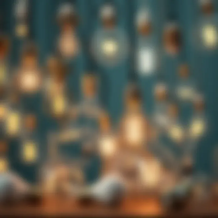 A variety of light bulbs showcasing energy efficiency