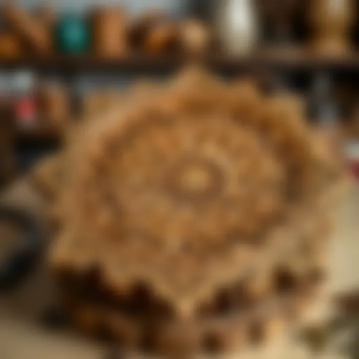 Finished wooden project with intricate designs