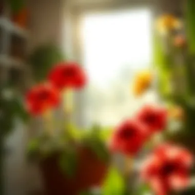 Sunlight exposure for indoor plants