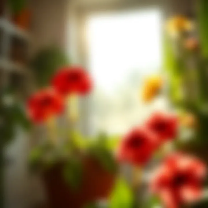 Sunlight exposure for indoor plants