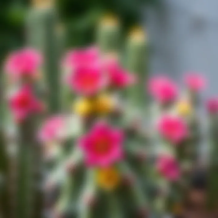 Blooming Beauty of Cacti A vibrant blooming cactus showcasing its unique flowers