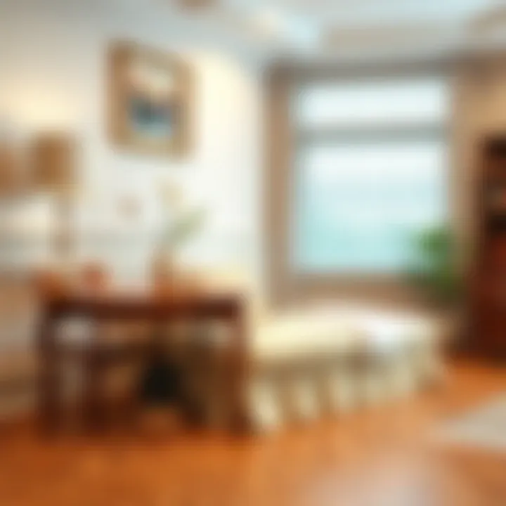 Elegant furniture skirting enhancing interior decor