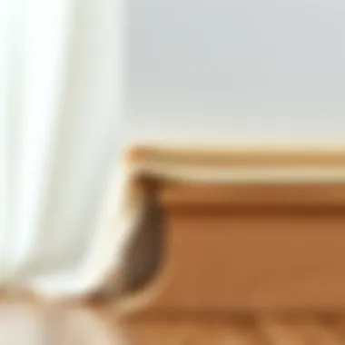 Various materials used in furniture skirting