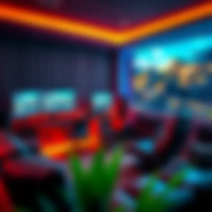 Personalized gaming setup with advanced technology and comfortable seating