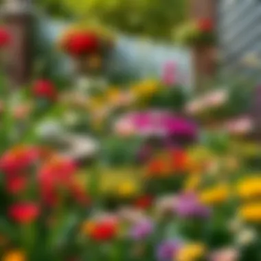 A well-organized garden layout that emphasizes flower arrangement.