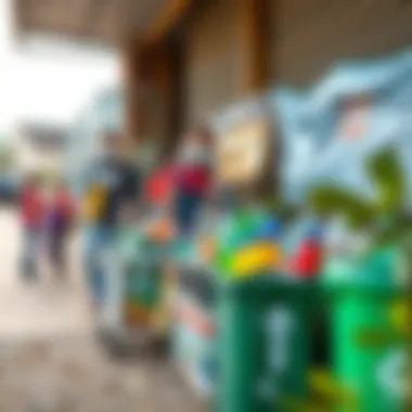 Community recycling initiative encouraging public participation