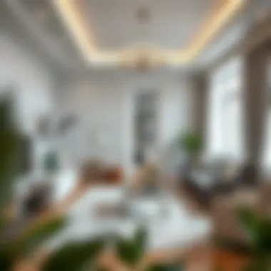 Elegant living room showcasing grey and cream decor harmony