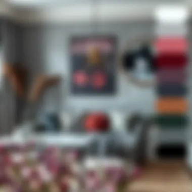 An elegant color palette showcasing grey alongside rich jewel tones