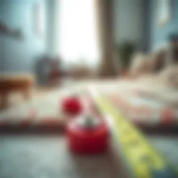 Measuring a carpet for a perfect fit