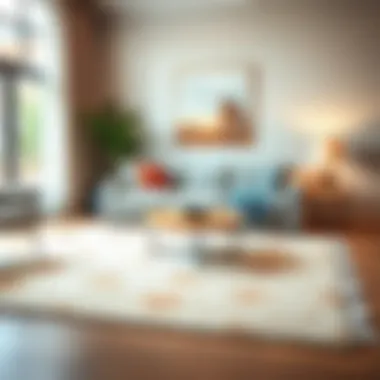 A cozy living room with a perfectly sized area rug