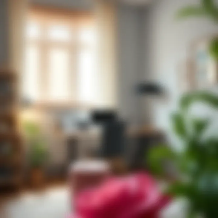 A tranquil workspace adorned with harmonious shades