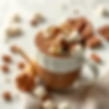 Garnished Hot Chocolate Bliss Garnished hot chocolate with marshmallows and chocolate shavings