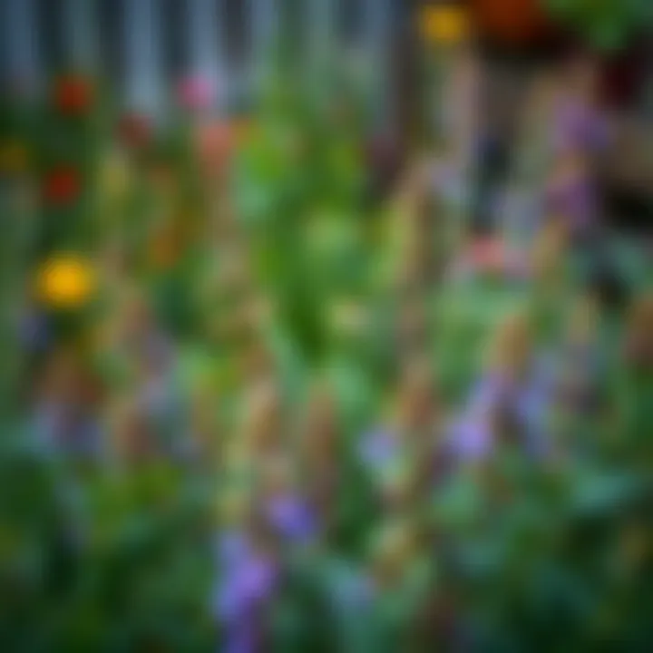 Herb garden with aromatic plants