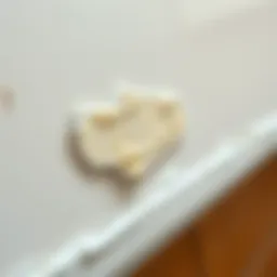 Surface with quick adhesive residue before cleaning