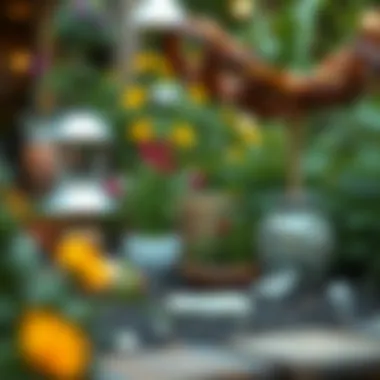 Eco-Friendly Garden Decor Eco-friendly garden decor crafted from recycled materials.