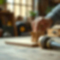 Application of Japanese adhesive on a wooden project