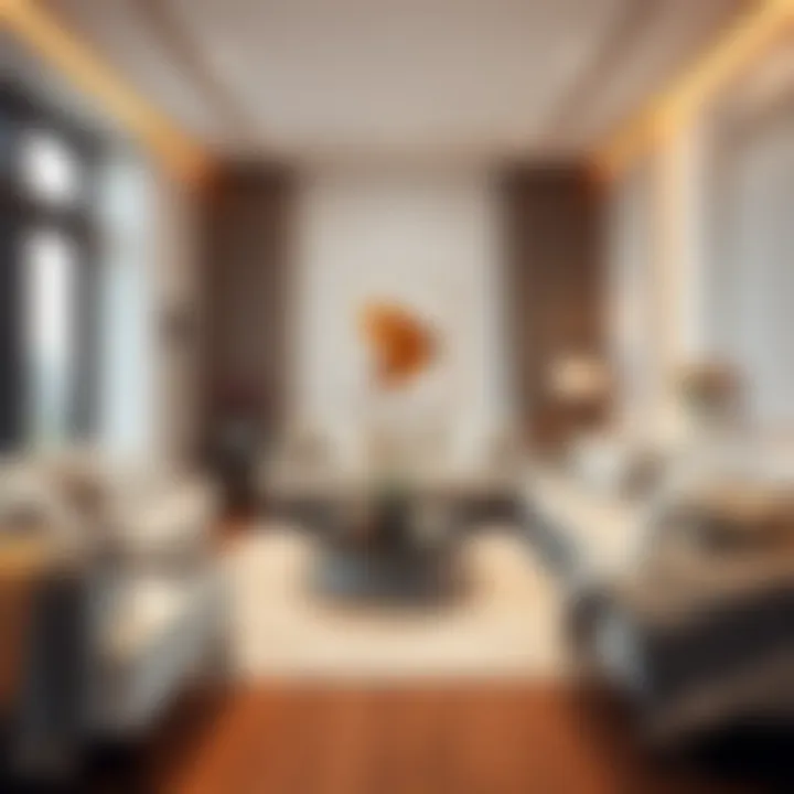 Harmonious Living Room Decor A harmonious living room showcasing brown and white accents