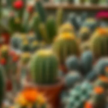 Diverse Cactus Garden A beautifully arranged cactus garden showcasing various species.