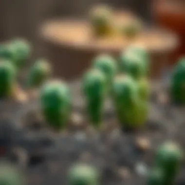 Nurturing Healthy Cactus Seedlings Healthy cactus seedlings in soil