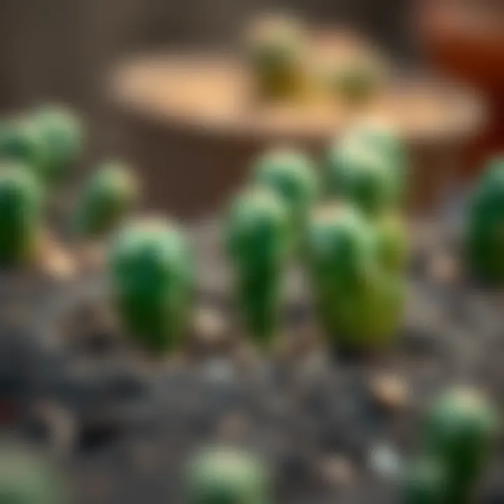 Nurturing Healthy Cactus Seedlings Healthy cactus seedlings in soil