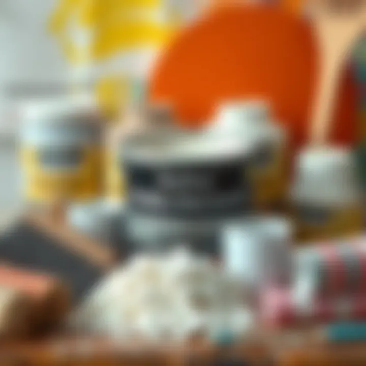 Eco-Friendly Painting Materials A collection of eco-friendly materials used for cap painting