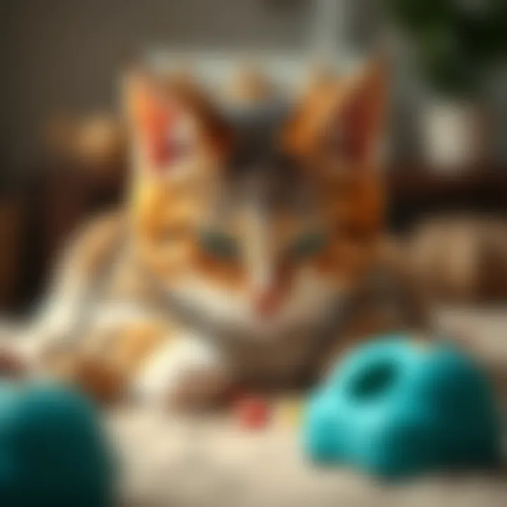 Interactive toys for cat enrichment