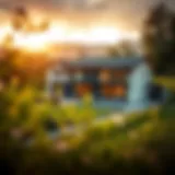 A modern rural house blending with the natural landscape