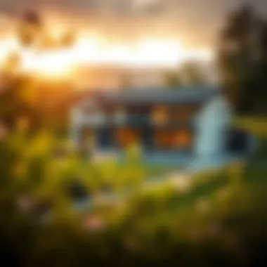 A modern rural house blending with the natural landscape