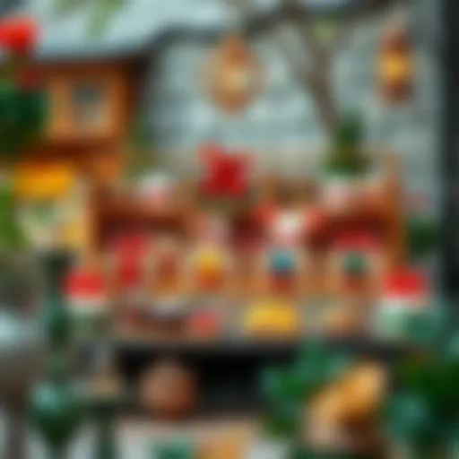 Traditional Turkish wedding gift display