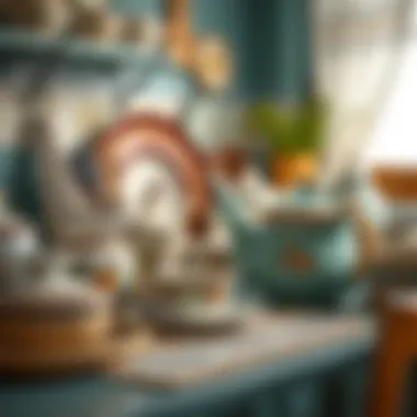 A collection of decorative kitchenware showcasing cultural heritage