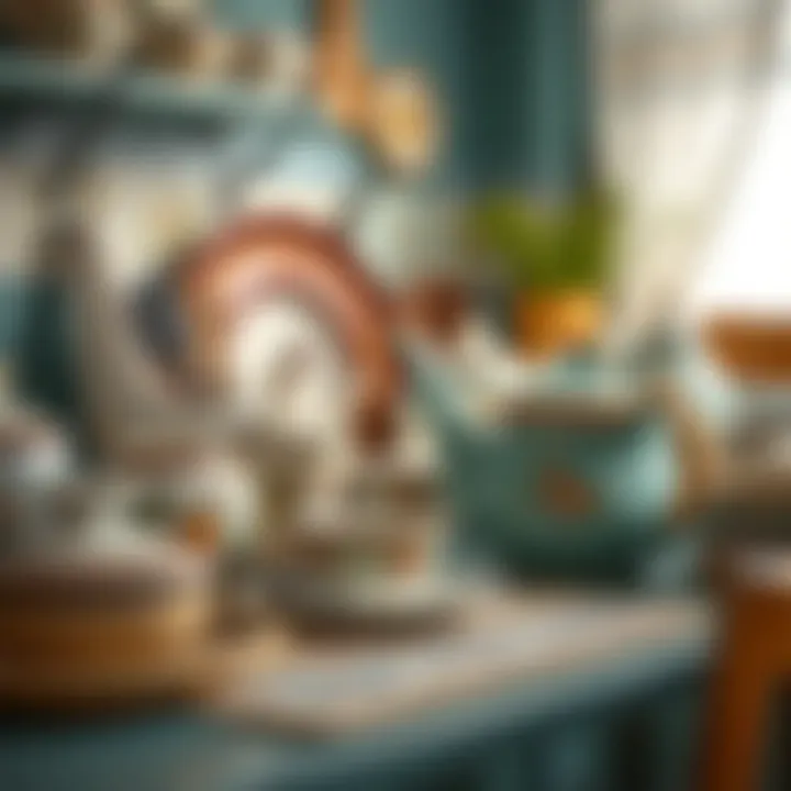 A collection of decorative kitchenware showcasing cultural heritage